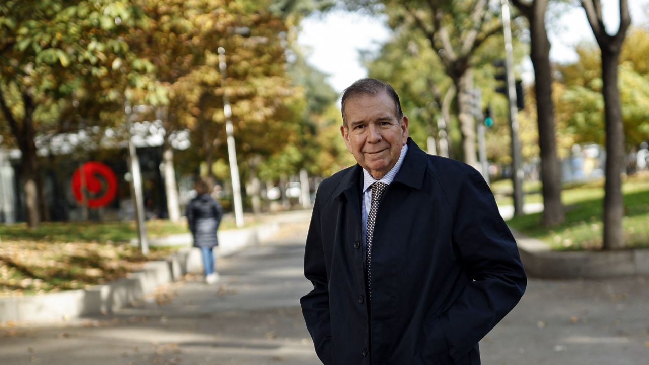 Venezuelan opposition presidential candidate Edmundo Gonzalez Urrutia poses for a photograph in a street of Madrid on November 20, 2024. (Photo by OSCAR DEL POZO / AFP) (Photo by OSCAR DEL POZO/AFP via Getty Images)