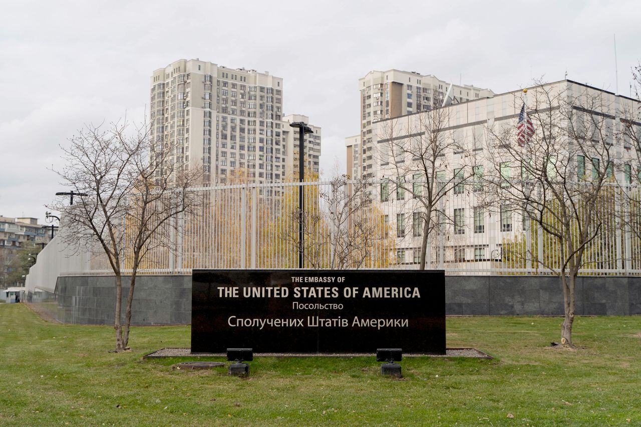 The US Embassy in Kyiv, Ukraine, on November 20.