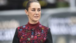 Mexico's President Claudia Sheinbaum attend a military parade commemorating the 114th anniversary of the Mexican Revolution at the Zocalo square in Mexico City, on November 20, 2024. (Photo by Rodrigo Oropeza / AFP) (Photo by RODRIGO OROPEZA/AFP via Getty Images)