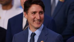 RIO DE JANEIRO, BRAZIL - NOVEMBER 19: Justin Trudeuau prime minister of Canada participates in a group photo as part of the G20 Summit Rio de Janeiro 2024 at Museu de Arte Moderna on November 19, 2024 in Rio de Janeiro, Brazil. The 2024 G20 Summit takes place in Brazil for the first time. The event gathers leaders of the most important economies. Starvation, sustainable development and social inclusion are some of the issues to be during the summit. (Photo by Wagner Meier/Getty Images)