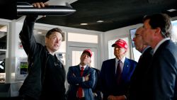 BROWNSVILLE, TEXAS - NOVEMBER 19: Elon Musk gives a tour to U.S. President-elect Donald Trump and lawmakers of the control room before the launch of the sixth test flight of the SpaceX Starship rocket on November 19, 2024 in Brownsville, Texas. SpaceX’s billionaire owner, Elon Musk, a Trump confidante, has been tapped to lead the new Department of Government Efficiency alongside former presidential candidate Vivek Ramaswamy. (Photo by Brandon Bell/Getty Images)