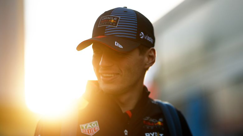 Max Verstappen of the Netherlands and Oracle Red Bull Racing walks in the Paddock prior to final practice ahead of the F1 Grand Prix of Las Vegas at Las Vegas Strip Circuit in Las Vegas, Nevada, on November 22, 2024.