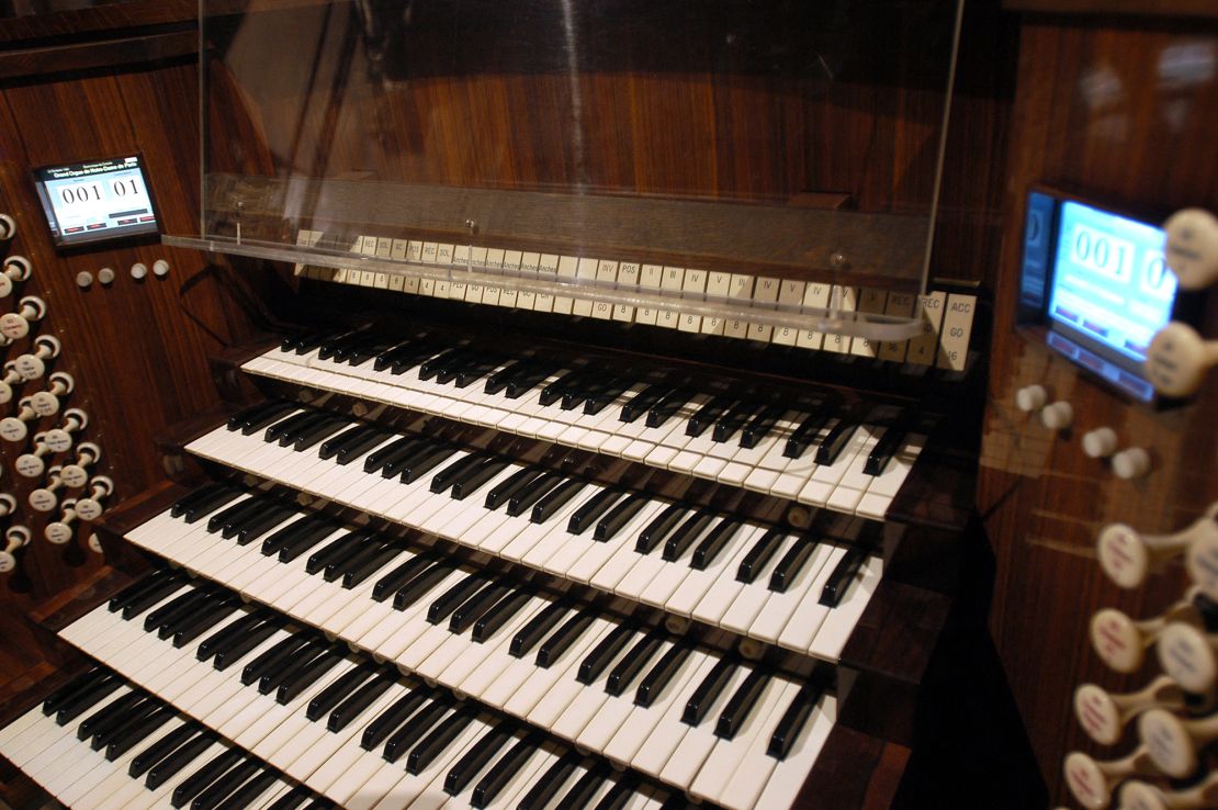 A file photograph from 2004 shows Notre Dame's organ.