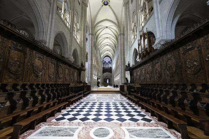 The choir stalls of Notre Dame on November 29.