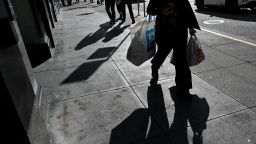 A shopper carries a Target bag on Black Friday in the Union Square area of San Francisco, California, on Friday, Nov. 29, 2024.