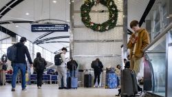 ROMULUS, MI - DECEMBER 1: Travelers arrive to the Detroit Metropolitan Wayne County Airport (DTW) on December 1, 2024 in Romulus, Michigan. The Transportation Security Administration expects to screen over 18 million people traveling through U.S. airports during the Thanksgiving holiday, which is estimated to be 6 percent more than last year. (Photo by Emily Elconin/Getty Images)