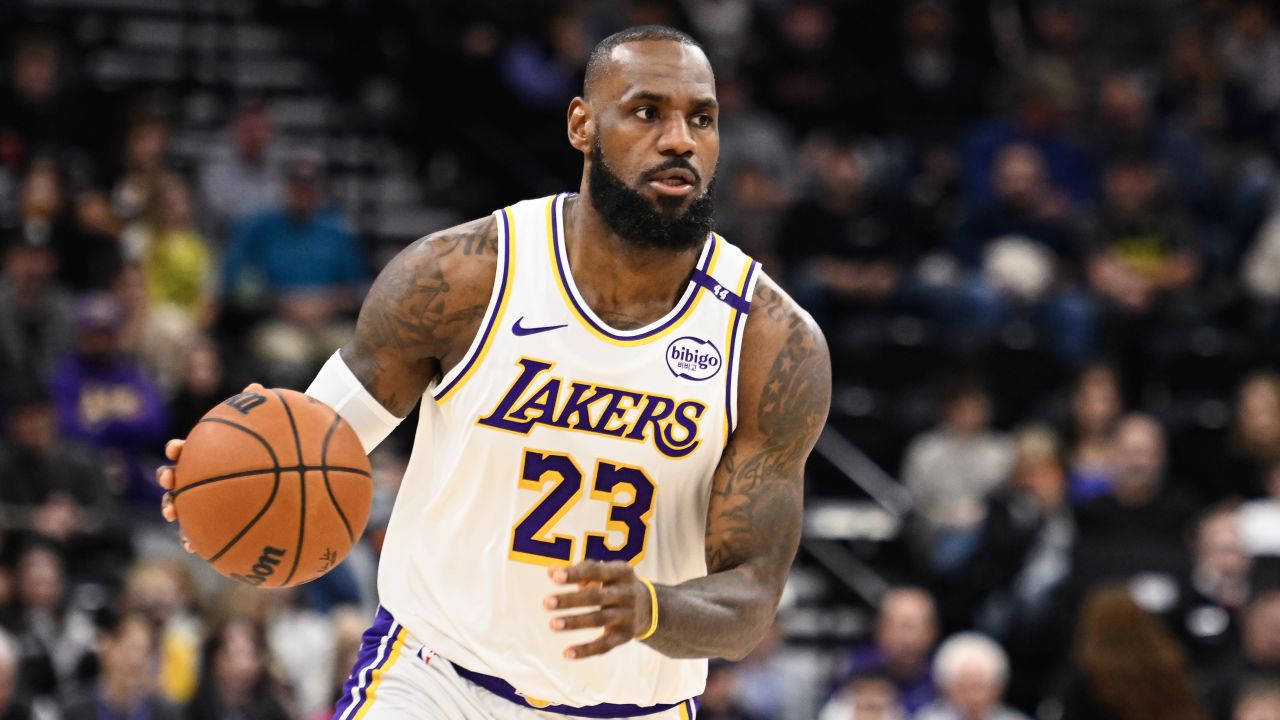 SALT LAKE CITY, UTAH - DECEMBER 01: LeBron James #23 of the Los Angeles Lakers in action during the first half against the Utah Jazz at Delta Center on December 01, 2024 in Salt Lake City, Utah. NOTE TO USER: User expressly acknowledges and agrees that, by downloading and or using this photograph, User is consenting to the terms and conditions of the Getty Images License Agreement. (Photo by Alex Goodlett/Getty Images)