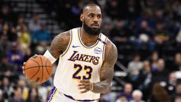 SALT LAKE CITY, UTAH - DECEMBER 01: LeBron James #23 of the Los Angeles Lakers in action during the first half against the Utah Jazz at Delta Center on December 01, 2024 in Salt Lake City, Utah. NOTE TO USER: User expressly acknowledges and agrees that, by downloading and or using this photograph, User is consenting to the terms and conditions of the Getty Images License Agreement. (Photo by Alex Goodlett/Getty Images)