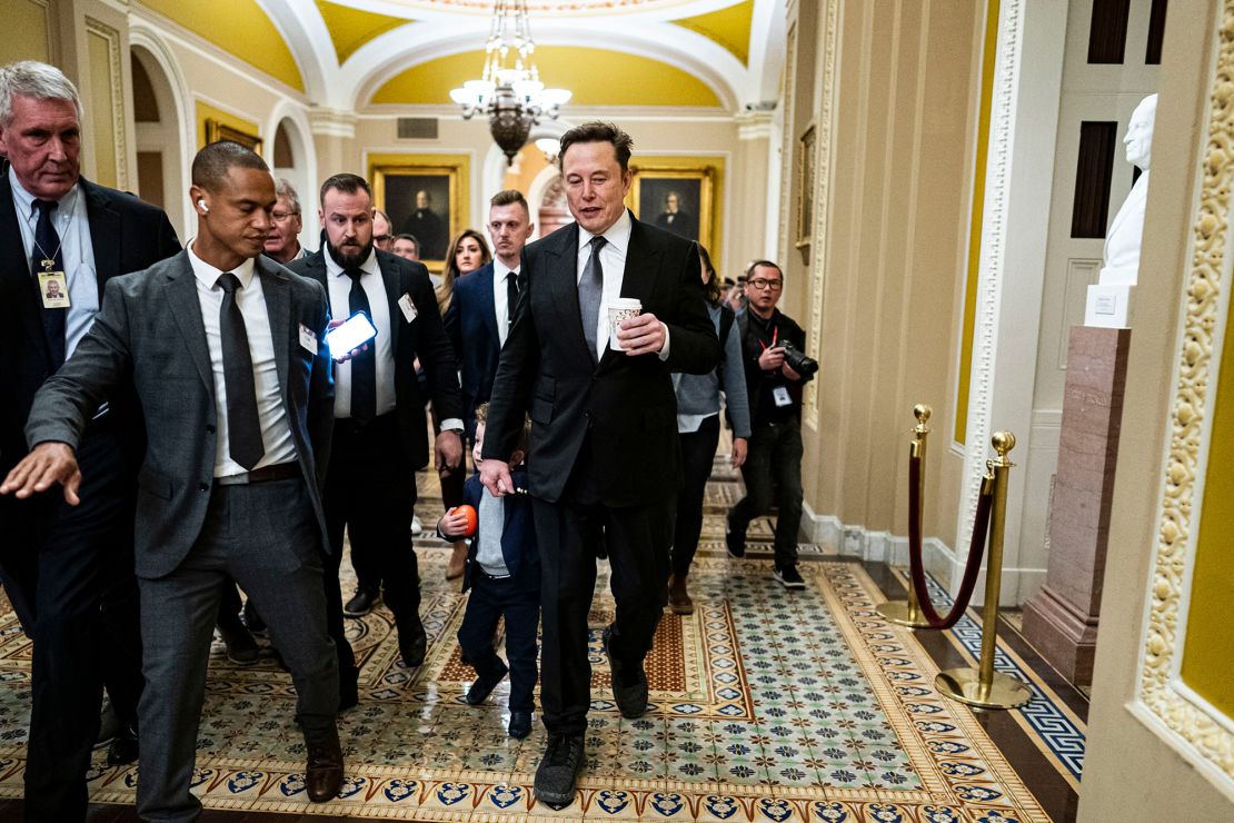 SpaceX CEO Elon Musk appears at the US Capitol on December 5. It’s unclear how Musk may approach the Federal Aviation Administration in his role within President-elect Donald Trump’s transition team.