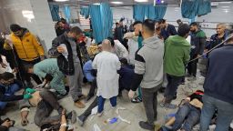 People are treated inside Kamal Adwan Hospital, northern Gaza, on December 6.