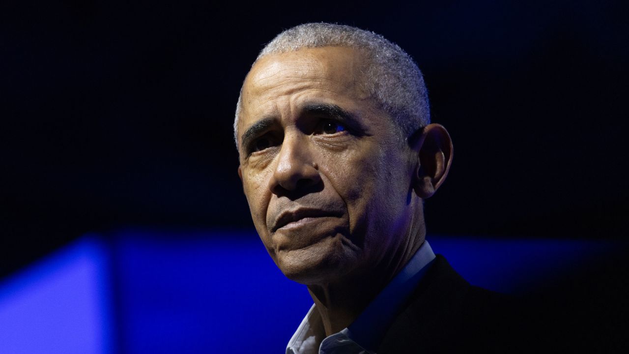 Former President Barack Obama speaks during an event in Chicago on December 5, 2024.
