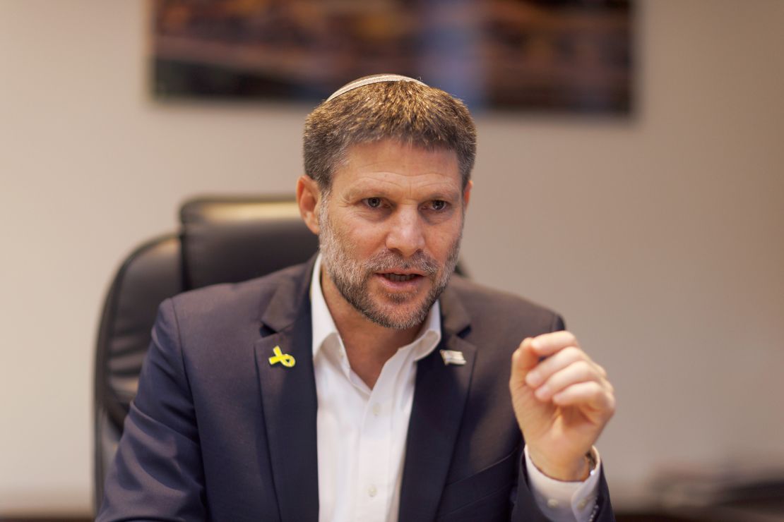 Bezalel Smotrich, Israel's finance minister, during an interview in Tel Aviv, Israel on Thursday, Dec. 5, 2024.