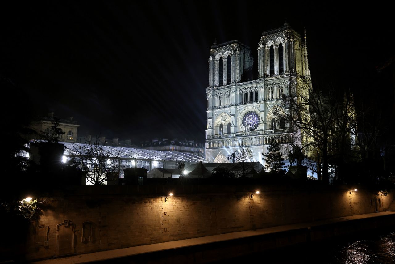 Notre-Dame of Paris Cathedral on December 06, before its reopening.