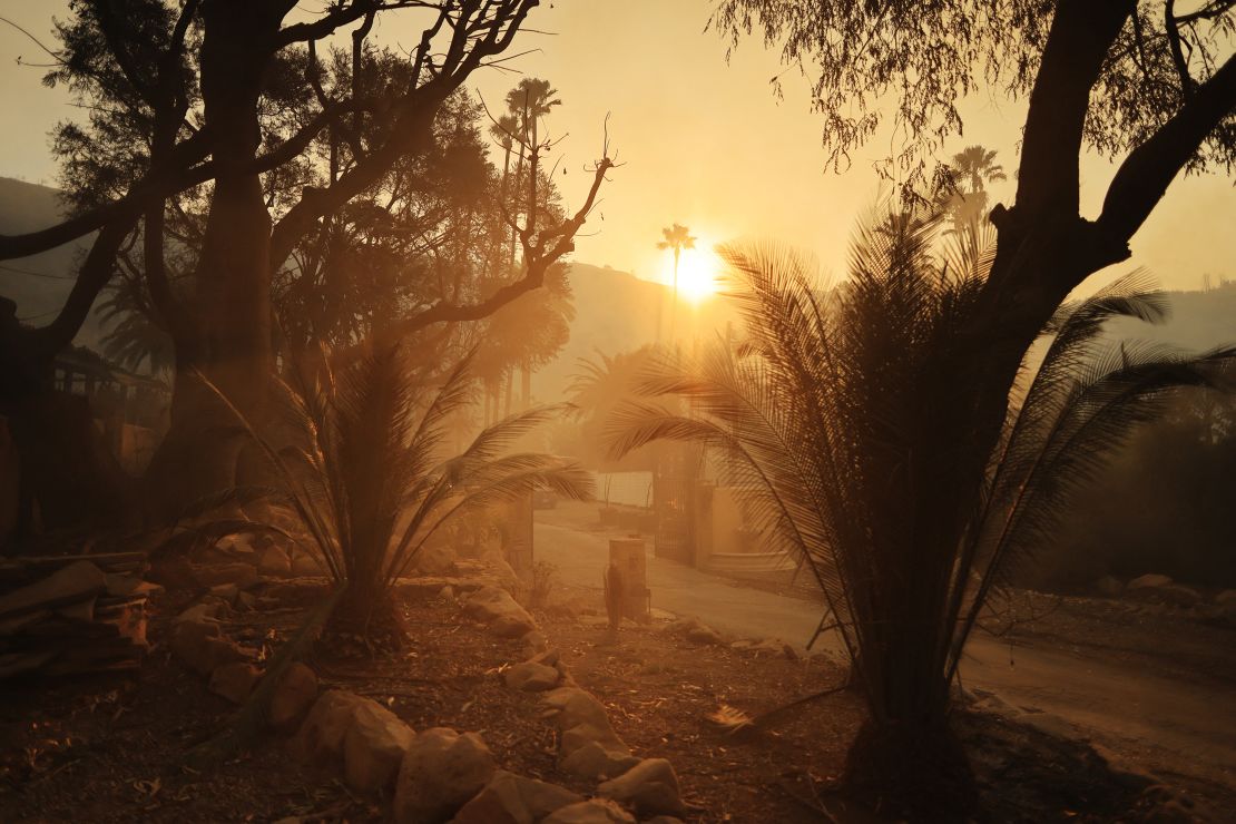 Smoke rises in Malibu on Tuesday.