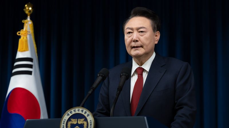 South Korea’s president charged with insurrection over declaration of martial law