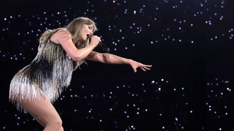 Taylor Swift performs onstage during "Taylor Swift | The Eras Tour" at BC Place on December 06, 2024 in Vancouver, British Columbia.