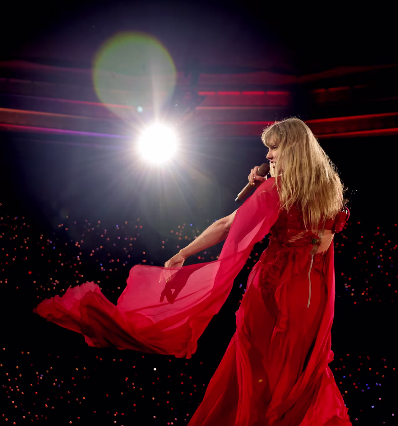 Taylor Swift performs onstage during The Eras Tour in Vancouver, British Columbia, on December 6, 2024.
