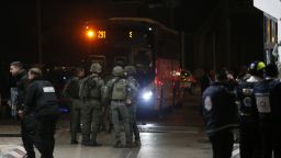 bethlehem, west bank - december 12: israeli forces closed the tunnel military checkpoint between jerusalem and the west bank city of bethlehem to conduct inspections following an armed attack on a bus belonging to jewish settlers on december 12, 2024. 4 jewish settlers wounded in the attack. (photo by saeed qaq/anadolu via getty images)