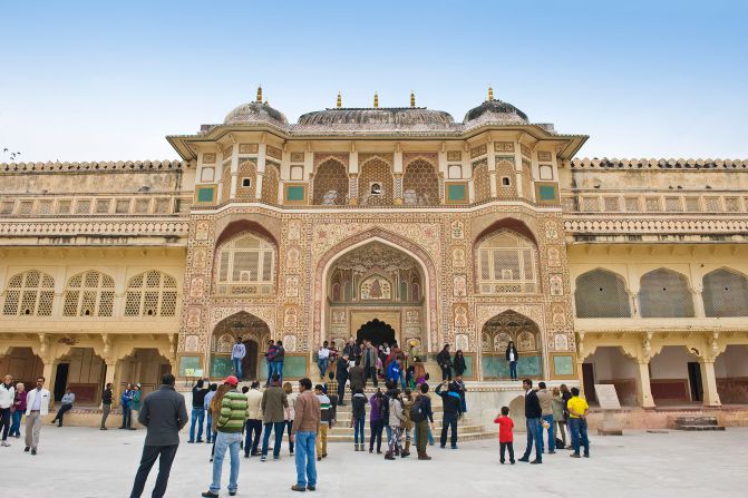 <strong>Amber Fortress, India: </strong>This beautiful structure crowns a hilltop over the city of Jaipur.
