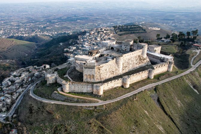 <strong>Krak des Chevaliers, Syria:</strong> Created in the 12th century by the Knights of St. John, the Krak is considered the epitome of a crusader castle in the Middle East.