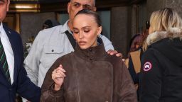 NEW YORK, NY - DECEMBER 17: Lily-Rose Depp is seen leaving the 'Kelly Clarkson Show' on December 17, 2024 in New York, New York. (Photo by MEGA/GC Images)
