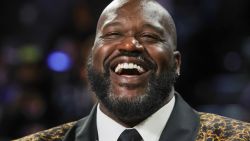 LAS VEGAS, NEVADA - DECEMBER 14: Naismith Memorial Basketball Hall of Fame member Shaquille O'Neal attends a semifinal game of the Emirates NBA Cup at T-Mobile Arena between the Atlanta Hawks and the Milwaukee Bucks on December 14, 2024 in Las Vegas, Nevada. The Bucks defeated the Hawks 110-102. NOTE TO USER: User expressly acknowledges and agrees that, by downloading and or using this photograph, User is consenting to the terms and conditions of the Getty Images License Agreement. (Photo by Ethan Miller/Getty Images)