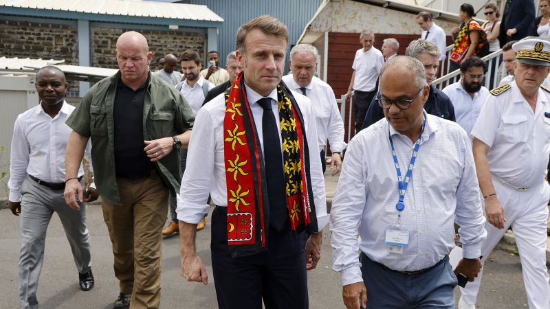 French President Emmanuel Macron met with anger from Mayotte residents, days after devastating cyclone