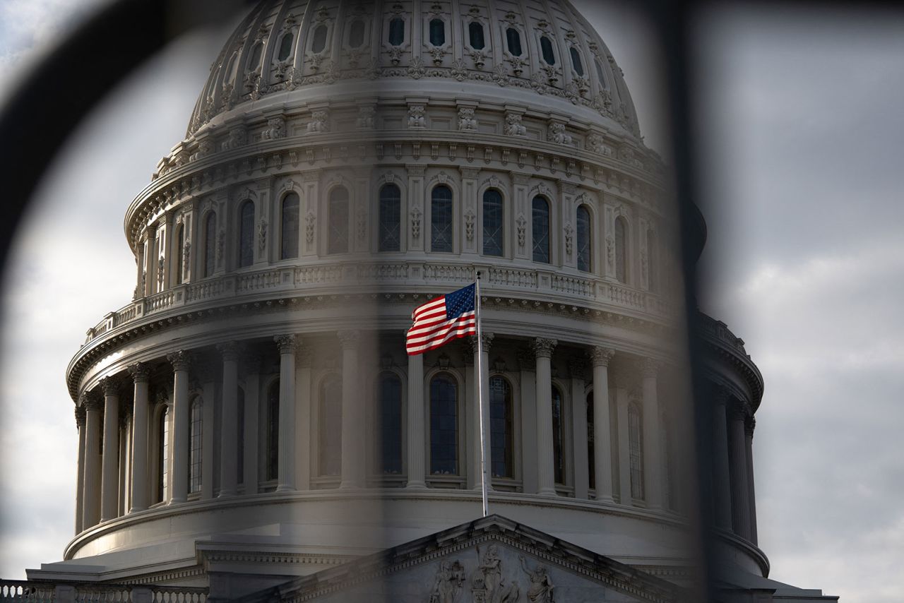 The US Capitol is pictured  in Washington, DC, on December 19.