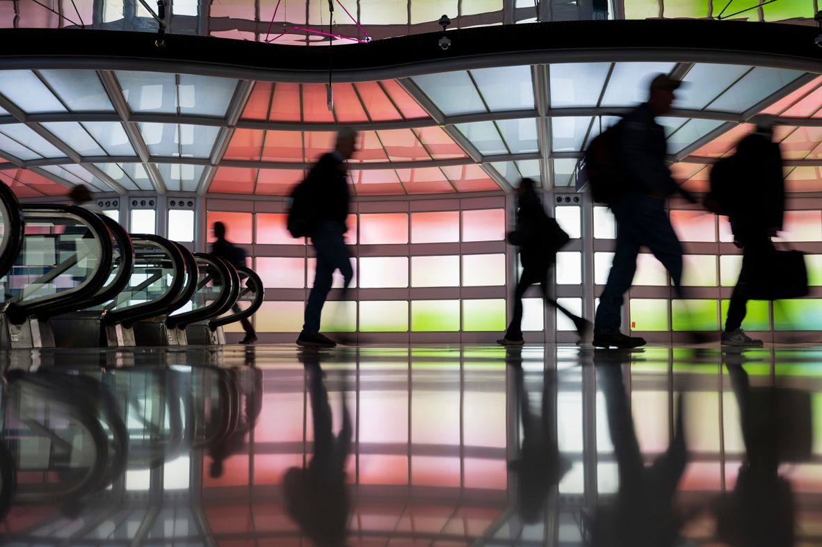 <strong>7. Chicago O'Hare International:</strong> United Airlines has a 49% share of flights at this Midwest megahub.
