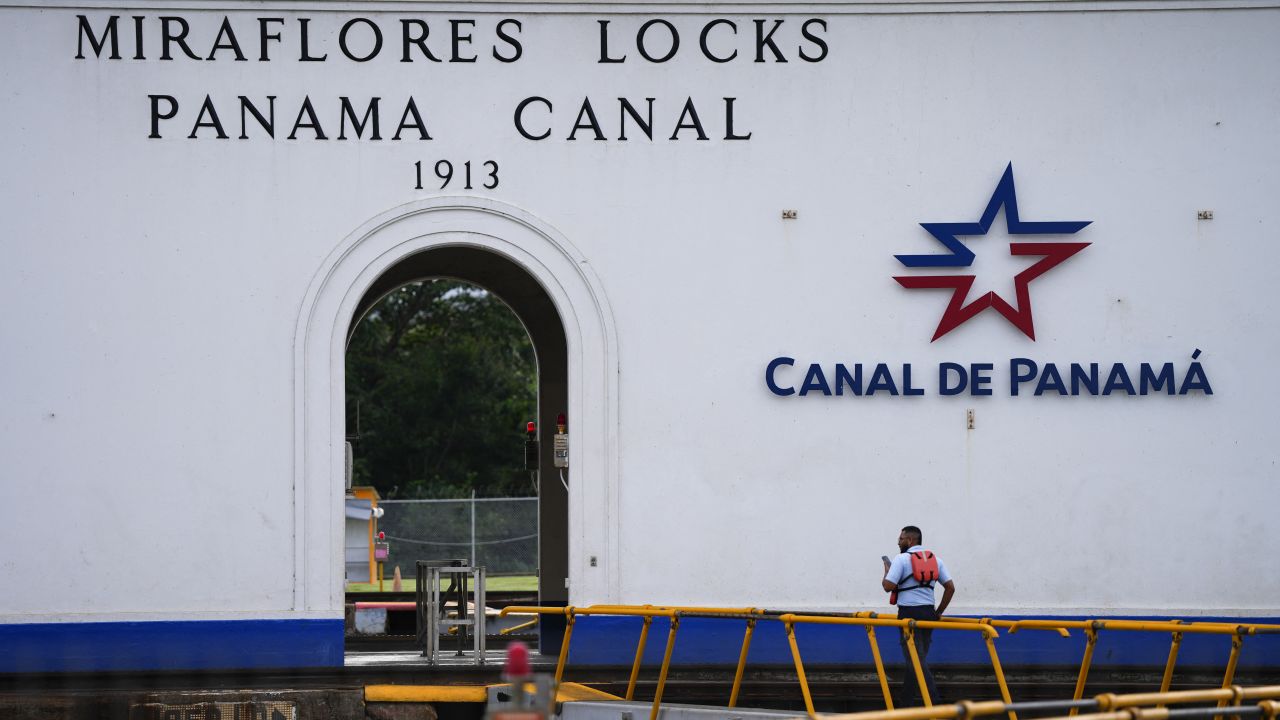 The Miraflores Locks of the Panama Canal is pictured in Panama City on December 23, 2024. US President-elect Donald Trump has threatened to demand control of the Panama Canal be returned to Washington, complaining of "unfair" treatment of American ships and hinting at China's growing influence. (Photo by ARNULFO FRANCO / AFP) (Photo by ARNULFO FRANCO/AFP via Getty Images)