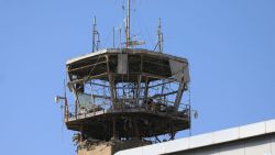 The damaged control tower of Sanaa international airport stands on December 27, 2024, following Israeli strikes at the site the previous day. Yemeni rebels claimed new attacks against Israel on December 27, after Israeli air strikes hit rebel-held Sanaa's international airport and other targets in Yemen. (Photo by Mohammed HUWAIS / AFP) (Photo by MOHAMMED HUWAIS/AFP via Getty Images)