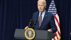 US President Joe Biden makes a statement about the terrorist attack in New Orleans on Bourbon Street from Camp David, Maryland, on January 1, 2025. The FBI identified Shamsud-Din Jabbar, who is a US citizen and Army veteran, as the man who slammed a pickup truck flying an Islamic State flag into a crowd of New Year revelers in New Orleans on Wednesday, killing at least 10 people and wounding more than 35. (Photo by Chris KLEPONIS / AFP) (Photo by CHRIS KLEPONIS/AFP via Getty Images)