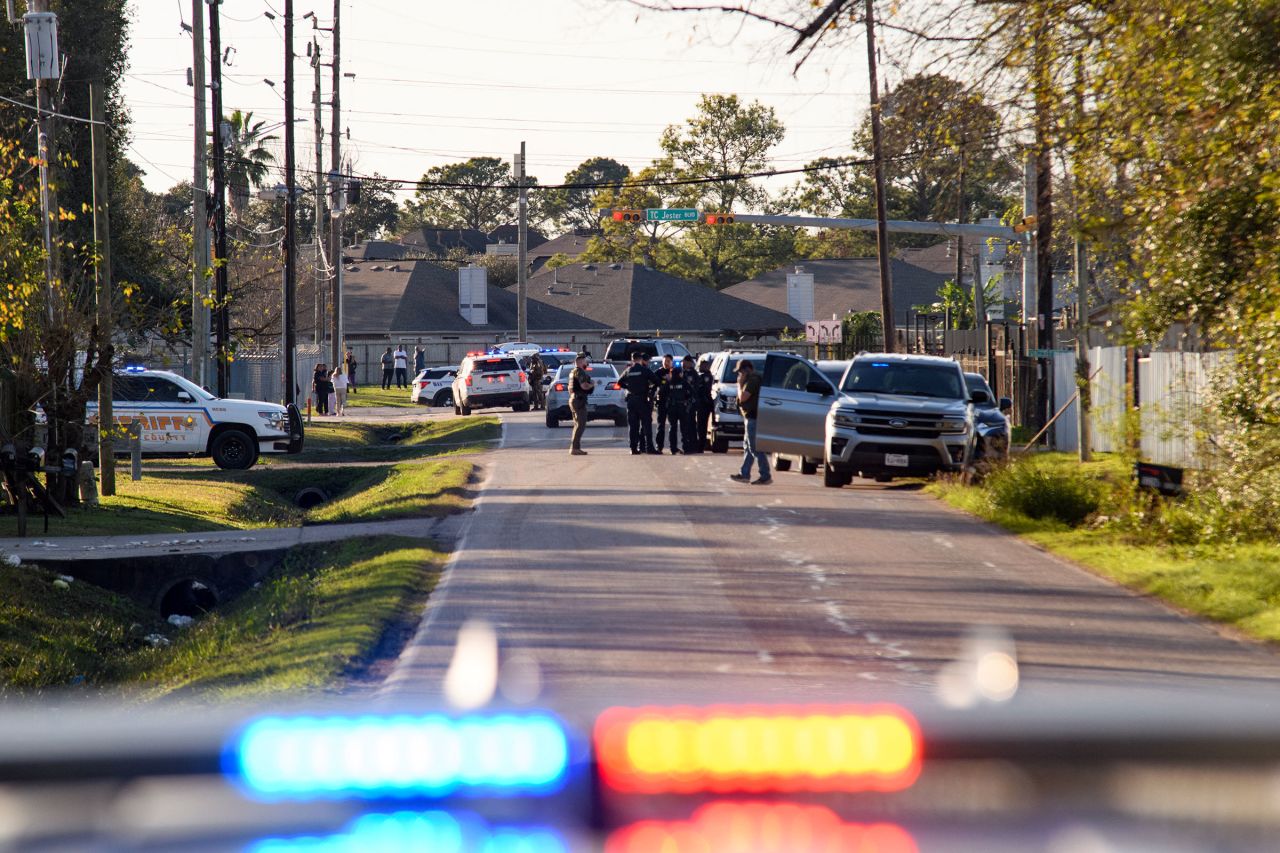 Law enforcement conduct an investigation in connection with the New Orleans terrorist attack in Houston on January 1.