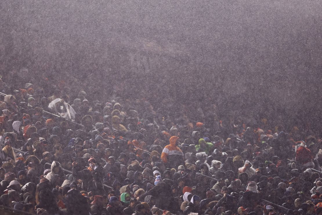 Despite the rainy weather and chilly temperatures, fans gathered at Soldier Field to watch the Chicago Bears take on the Seattle Seahawks.