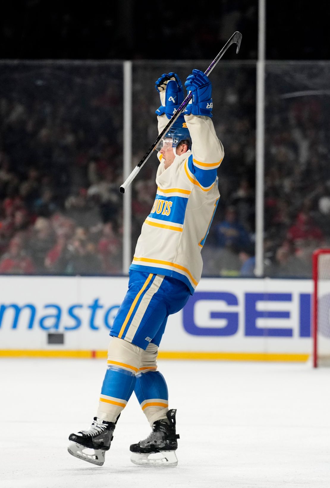 Cam Fowler was the first player to skate outdoors in his 1,000th game.