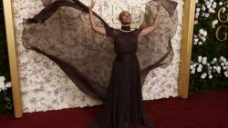 TOPSHOT - US actress Ariana Debose arrives for the 82nd annual Golden Globe Awards at the Beverly Hilton hotel in Beverly Hills, California, on January 5, 2025. (Photo by Etienne LAURENT / AFP) (Photo by ETIENNE LAURENT/AFP via Getty Images)