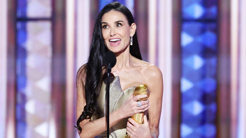Demi Moore wins her first award for acting: ‘I’m just in shock right now’