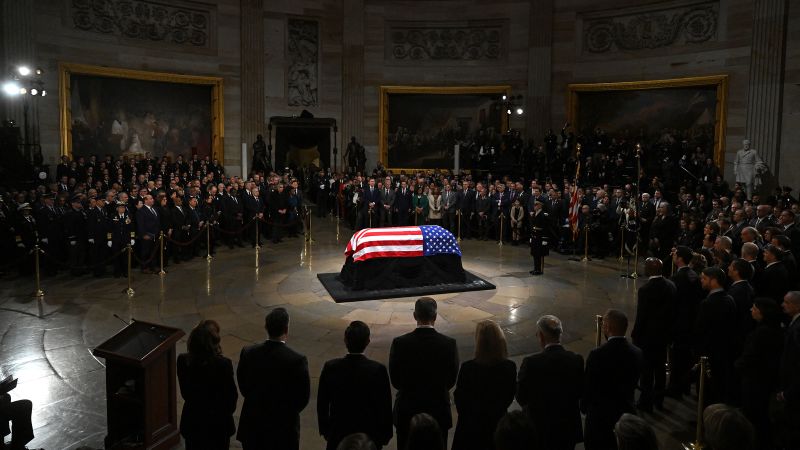 Jimmy Carter lies in state in the Capitol Rotunda