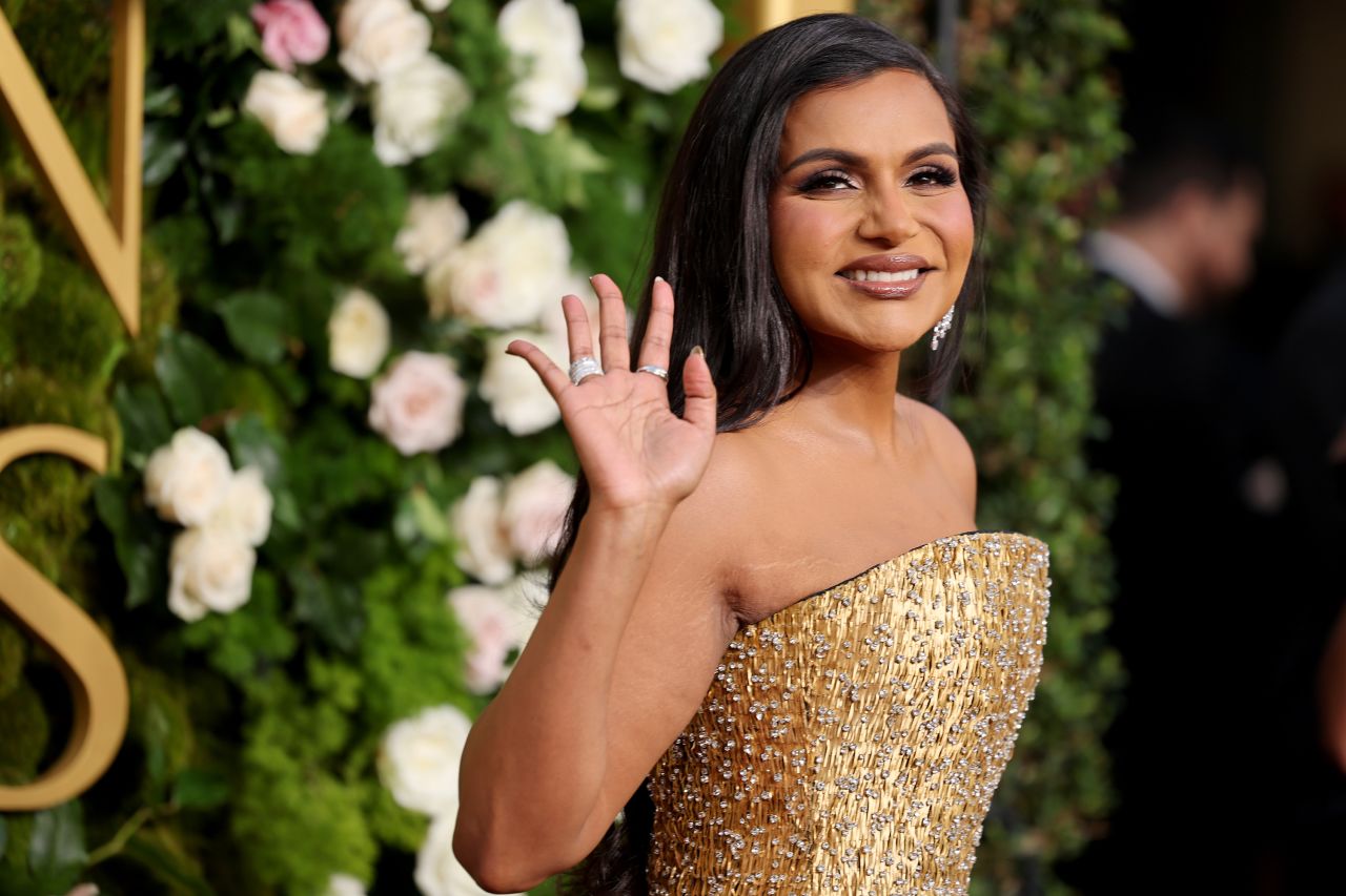 Mindy Kaling attends the Golden Globe Awards on January 5, in Beverly Hills, California.