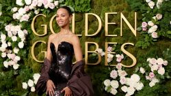 BEVERLY HILLS, CALIFORNIA - JANUARY 05: Zoe Saldana attends the 82nd Annual Golden Globe Awards at The Beverly Hilton on January 05, 2025 in Beverly Hills, California. (Photo by Amy Sussman/Getty Images)