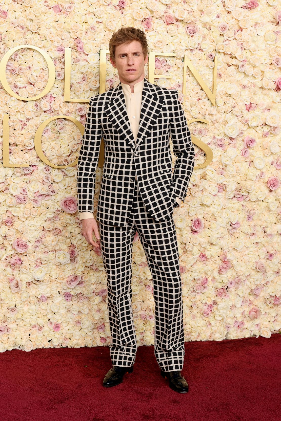 Eddie Redmayne in a Valentino suit.