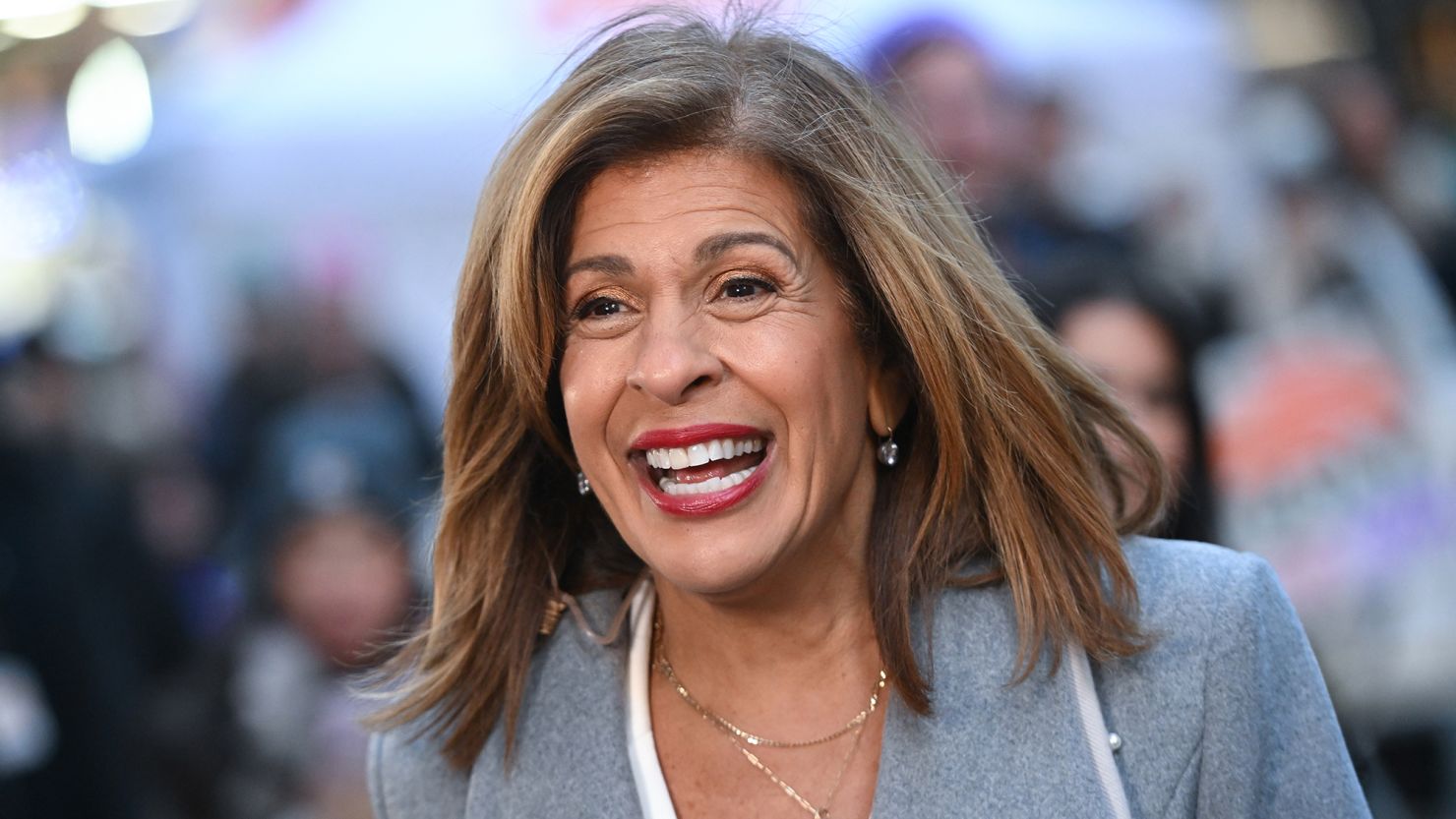 Hoda Kotb is seen at the NBC "Today" Show at Rockefeller Plaza on January 10.