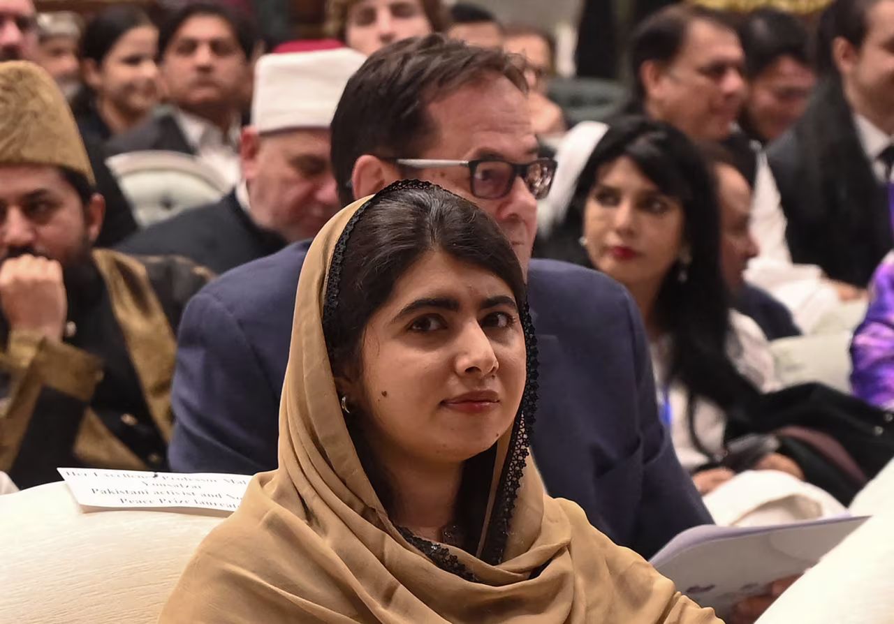 Nobel Peace Prize Laureate Malala Yousafzai attends an international summit on 'Girls' Education in Muslim Communities', in Islamabad on January 11.