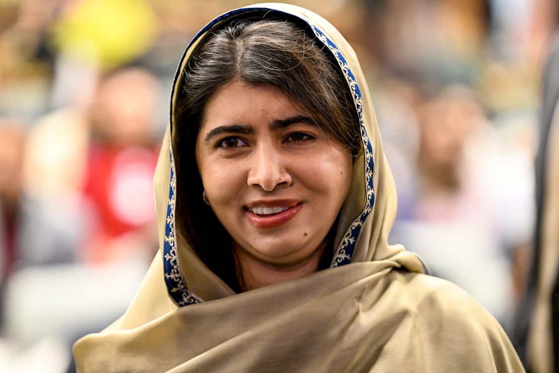 Yousafzai arrives to attend an international summit in Islamabad, Pakistan, earlier this year.