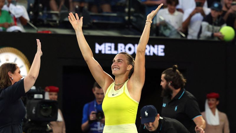 Aryna Sabalenka begins quest for third consecutive Australian Open title with win over American Sloane Stephens