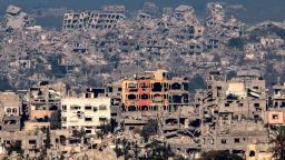 Edificios destruidos en el norte de Gaza, 13 de enero de 2025.