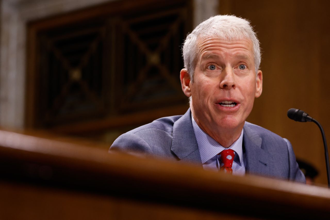 Chris Wright testifies before a US Senate Energy and Natural Resources Committee hearing on his nomination to be Secretary of Energy in Washington, DC, on January 15.