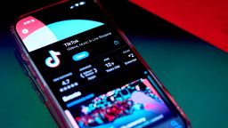 The TikTok app page in the Apple App store on a smartphone in New York, US, on  Jan. 15, 2025.