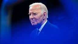 US President Joe Biden attends a Department of Defense Commander in Chief Farewell Ceremony at Joint Base Myers-Henderson Hall in Arlington, Virginia, on January 16, 2025. (Photo by ROBERTO SCHMIDT / AFP) (Photo by ROBERTO SCHMIDT/AFP via Getty Images)