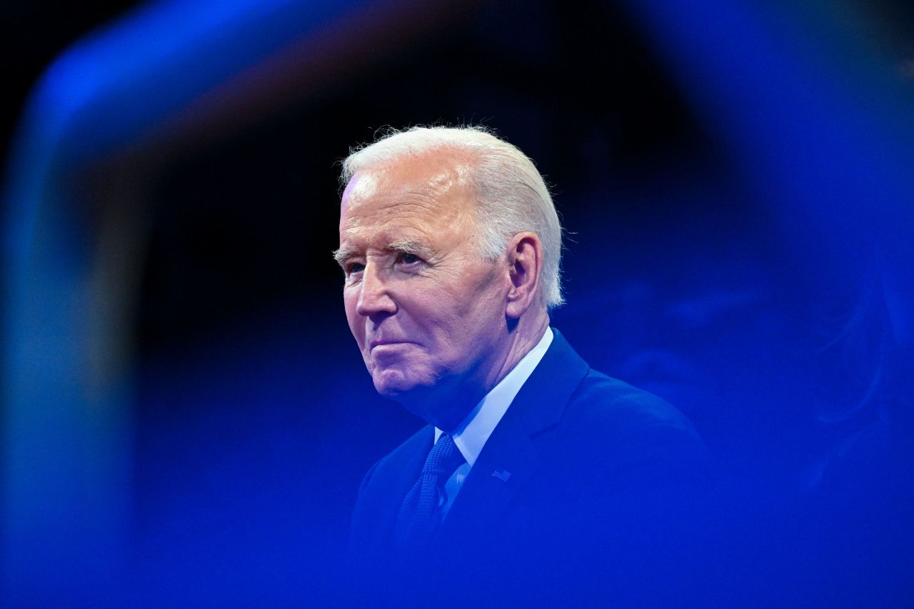 President Joe Biden attends a Department of Defense Commander in Chief Farewell Ceremony in Arlington, Virginia, on Thursday.